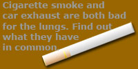 exhaust like cigarettes